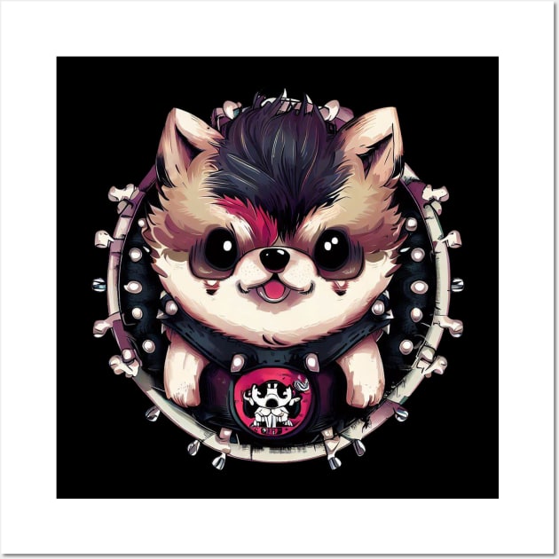 Cute Dog Attitude Adjustment Punk Style Wall Art by Cutiez Punk